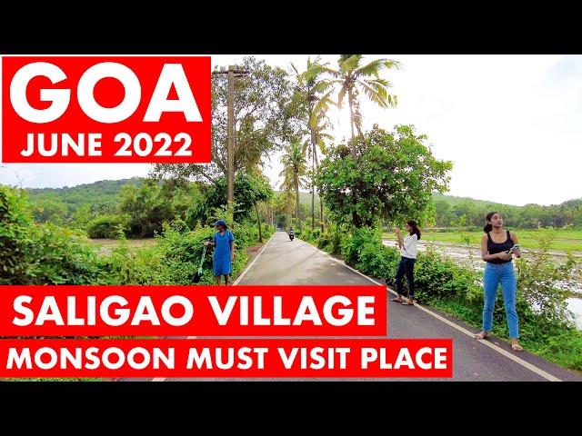 Monsoon In Goa | Saligao Village - Virtual Tour| Parra Road | June 2022 | Goa Vlog | Church, Food