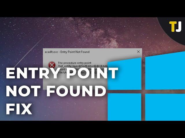 How To Fix "Entry point not found" errors in Windows