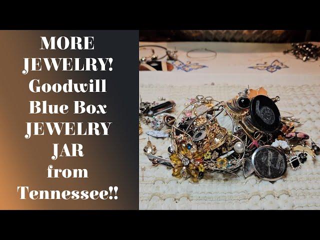 MORE JEWELRY! Goodwill Blue Box JEWELRY JAR from Tennessee!!