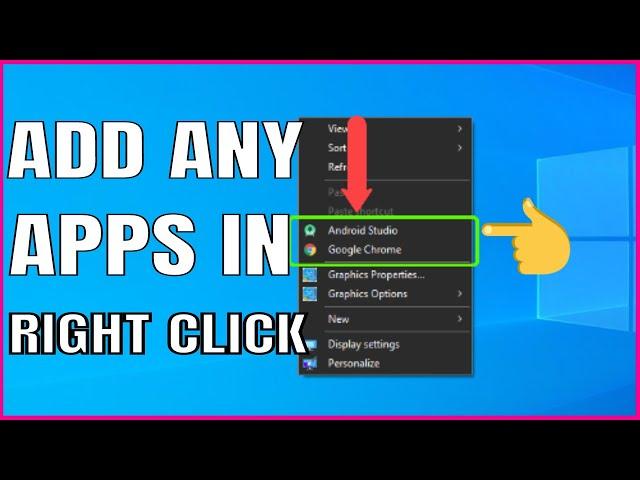 Windows 10 Cool Tricks : How to Add any Application to Right Click Menu Windows 10 | 2022