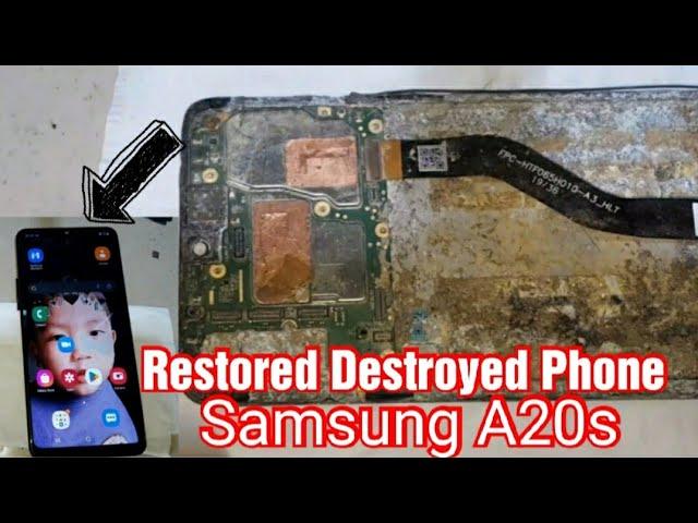 Restoring Samsung A20s Cracked || Destroyed Phone Restoration