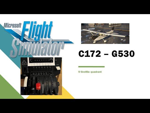 9 setting up the C172 throttle quadrant