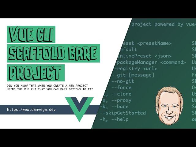 How to scaffold a project using the Vue CLI without beginner instructions