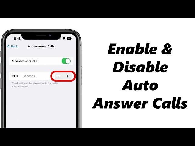 How To Enable/Disable 'Auto Answer Calls' On iPhone