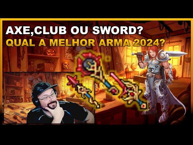 TIBIA - AXE, CLUB OU SWORD | SAIBA QUAL ESTA MAIS FORTE POR ELEMENTO - 2024