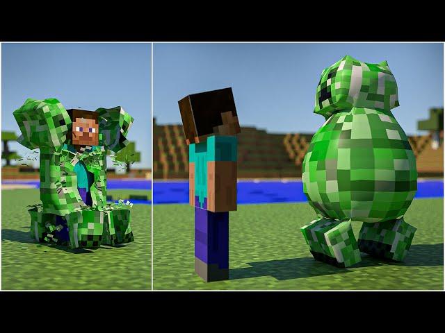 20 Fun ways to kill a Creeper in Minecraft  [Death animations]