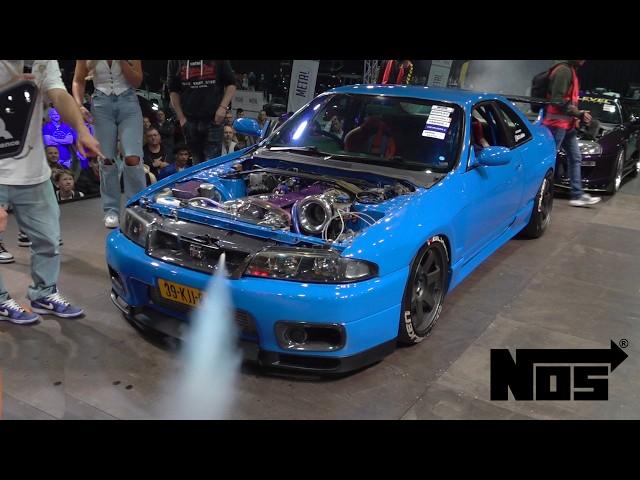 Tuner Cars Revving at a Car Show! Jesko, Capristo Aventador, BRABUS G63, RX7 Rotary, 650HP Skyline