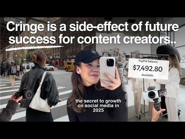 If you want to be a content creator in 2025, you need to embrace the cringe & here's how to do it..