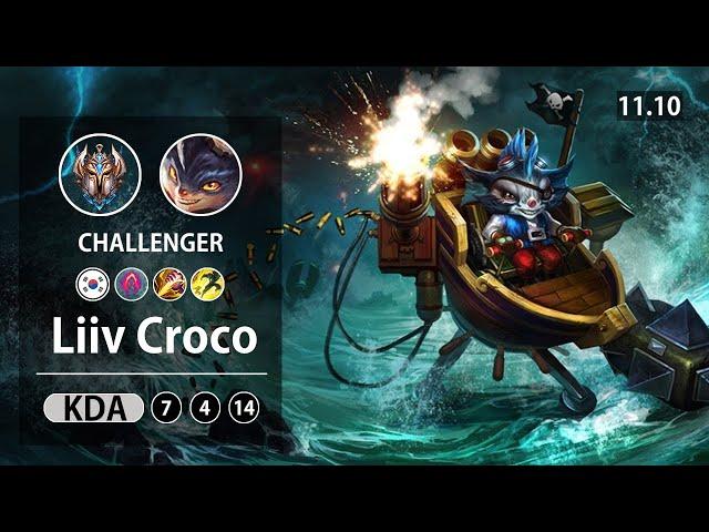 롤 챌린저 정글 럼블 " Liiv Croco " // LOL JUG Rumble KR Challenger | Patch 11.10