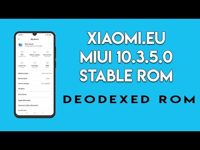 Install XIAOMI.EU MIUI 10.3.5.0 Stable ROM on Redmi Note 7 Pro | Hindi