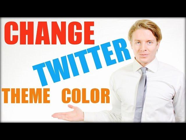 How to change Twitter theme color 2016 - Tutorial