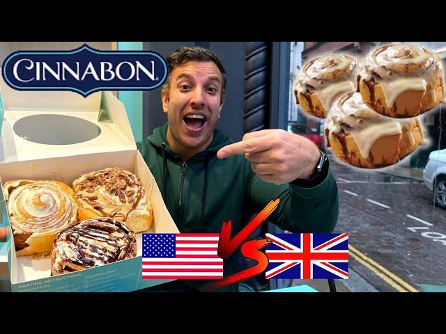 CINNABON Review! USA VS UK (AMERICAN FOOD…Do We Do It Better?)