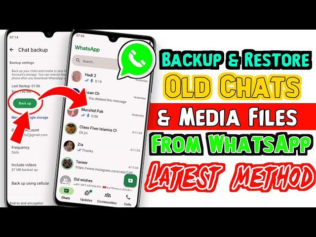 WhatsApp Chat Backup & Restore 2024 | How To Backup & Restore WhatsApp Messages On Android