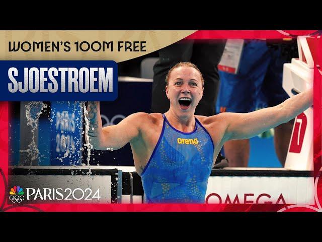 Sarah Sjoestroem wins gold, U.S.'s Torri Huske takes silver in women's 100m free | Paris Olympics