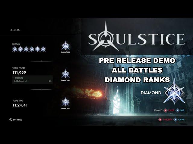 Soulstice Demo All Diamond Ranks Every Encounter 100k + Points  (Highest Rank) Arrowhead Boss