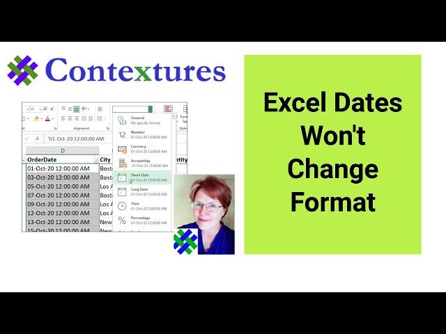 How to Fix Excel Dates That Won't Change Format