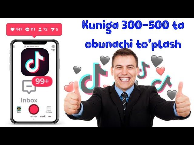 Tik Tokda podpischik ko'paytirish yangi usuli | obunachi yigish | Tiktok 2023