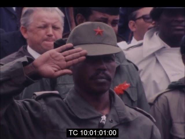 Colonel Mengistu Watches Army & Militia | May Day Celebration | Addis Ababa, Ethiopia | May 1978