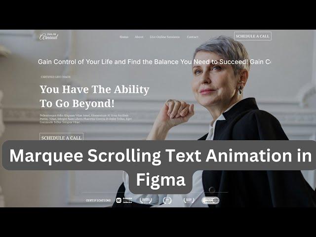 Marquee Scrolling Text Animation in Figma 2024