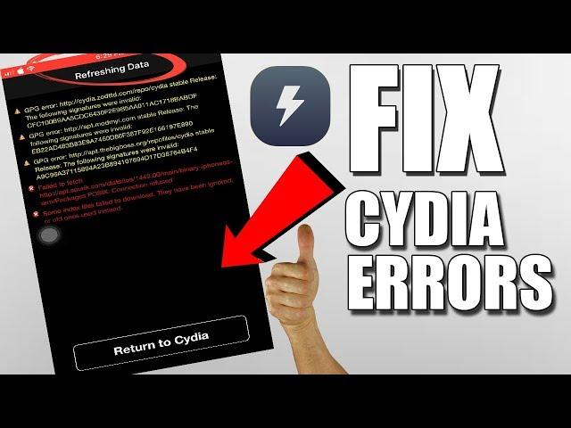 How to Fix Cydia Red & Yellow Error Messages | MAKE CYDIA LOAD FASTER | Ios 11 - 11.1.2