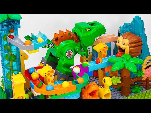 Satisfying Building Blocks Marble Run Very popular! The elephant spinning marble coaster!