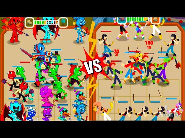 Merge Monster Friends Vs Merge Stickman Warriors ⭐ Merge Simulator Battles part 2