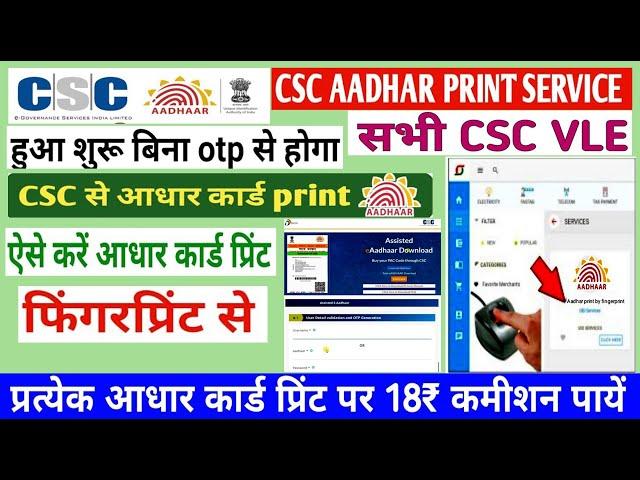 How to Get Your Aadhar Print in Just Minutes |CSC aadhaar card print service |Printing CSC SE Aadhar