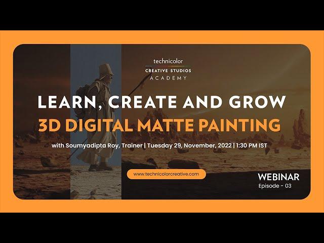 Webinar on 3D-DMP: Soumyadipta Roy, Technicolor Creative Studios Academy