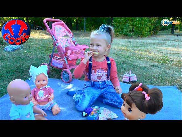  Кукла Беби Борн и девочка Ярослава в Парке на Пикнике / Baby Born Doll on a Picnic  