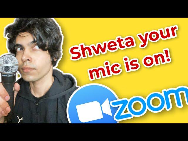 Shweta your mic is on! | Funny zoom call meme remix | Anshuman Sharma #shorts