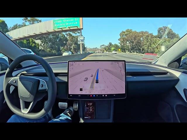 Raw 1x: Tesla FSD 12.4.3: SFO to San Francisco Completely Hands Free