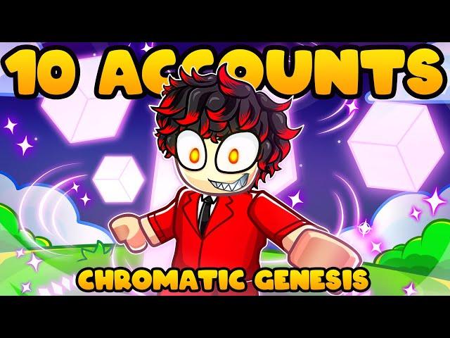 Rolling on 10 Accounts For Chromatic Genesis on Roblox Sol's RNG! Part 1