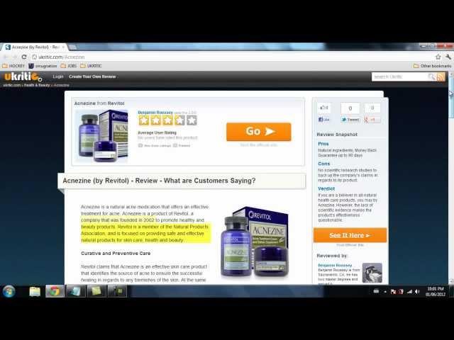 Review of the Acnezine by Revitol [Video Summary]