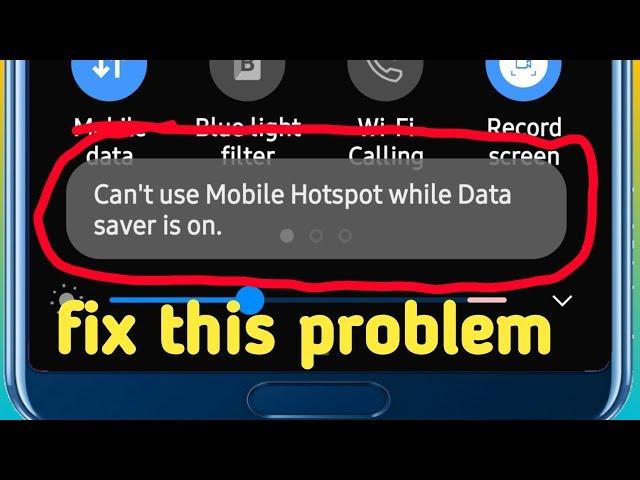 Can't use mobile hotspot while data saver is on | problem fix | hotspot problems solve