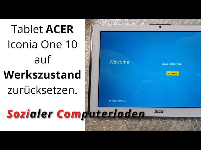 Tablet ACER Iconia One 10, B3-A40 FHD Model A7002 auf Werkszustand zurücksetzen. Verlust aller Daten