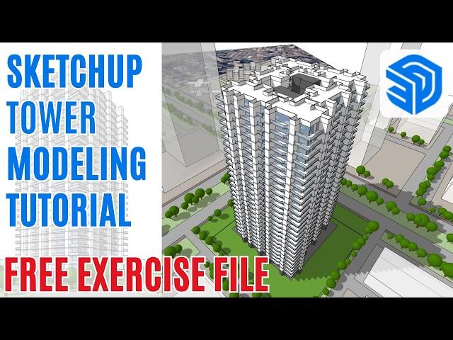 Model an Apartment Building in Sketchup (sketchup tutorial)