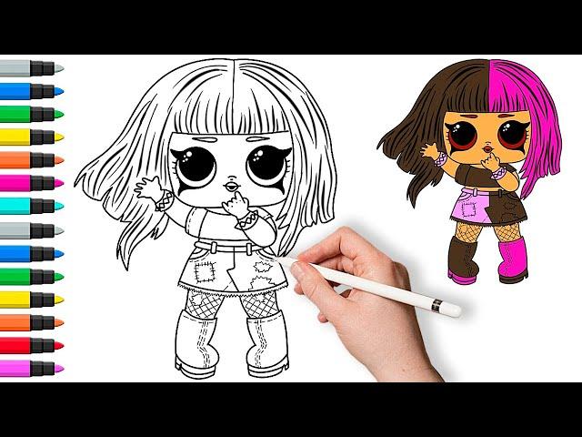 How to draw a LOL doll step by step | Painting and Coloring for Kids