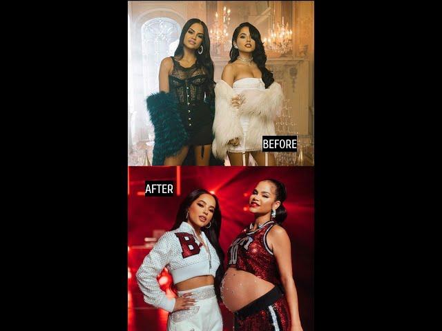 Becky G, Natti Natasha - Sin Pijama/Ram Pam Pam | Before/After