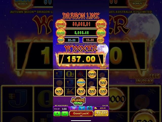 Win BIG on Dragon Link Autumn Moon Online  Slot Game? @MagicTime-777