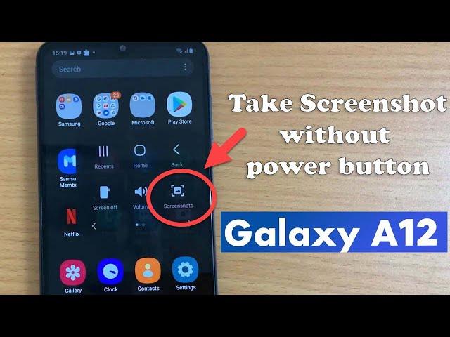 Samsung Galaxy A12: How to take screenshot without power button | Capture screen without keys