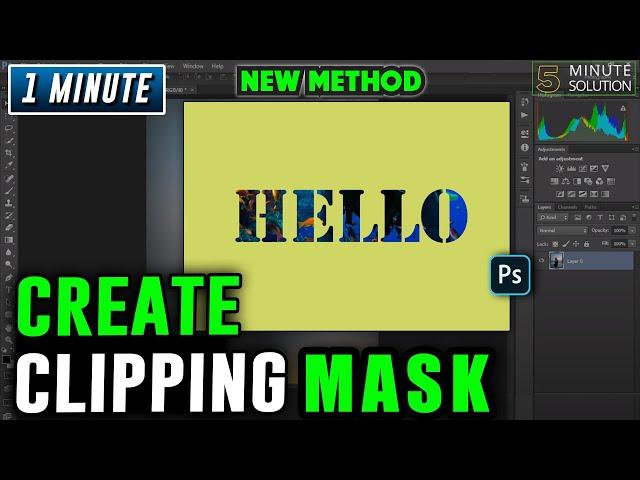 How to create clipping mask in photoshop 2024