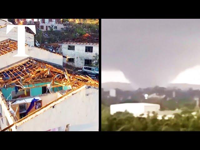 Powerful tornado destroys neighbourhood in South Africa