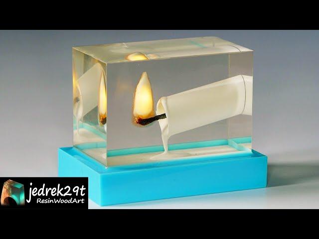 A Burning CANDLE in Epoxy Resin. DIY a Simple Way / RESIN ART