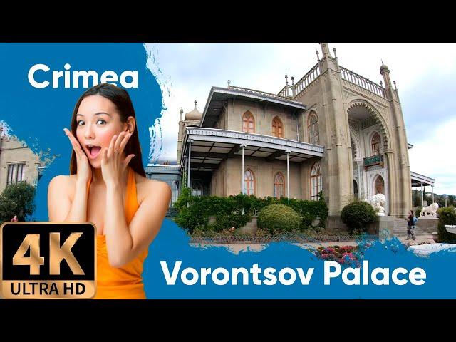 4K  Vorontsov Palace walking tour‍️ Crimea ️