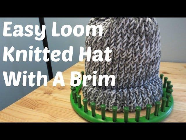 Easy Loom Knitted Hat With A Brim