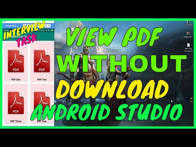 How to display a PDF without downloading in Android Studio | Android Studio Tutorial 2020