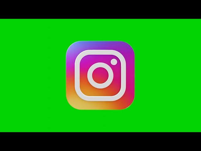 Instagram 3D Logo | Green Screen Background