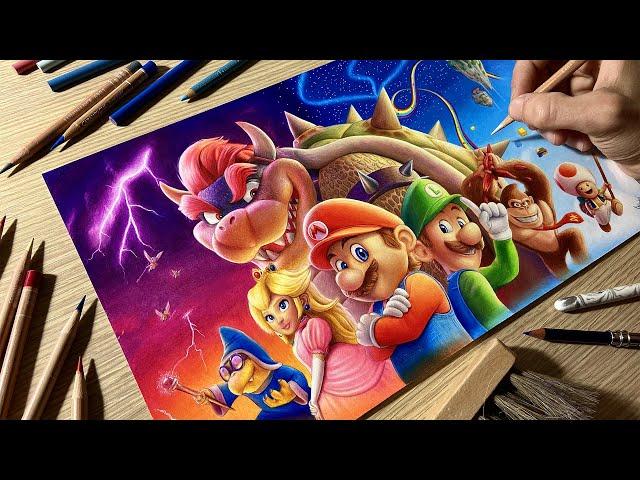 Drawing The Super Mario Bros. Movie: Alternative Poster • Time Lapse