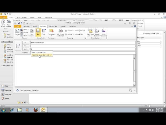 How to Send Bcc in Outlook 2010