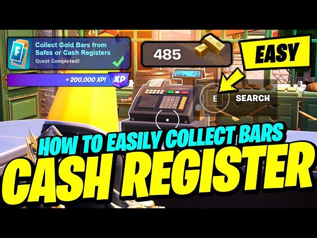 How to EASILY Collect Gold Bars from Safes or Cash Registers LOCATIONS - Fortnite Season 2 Quest